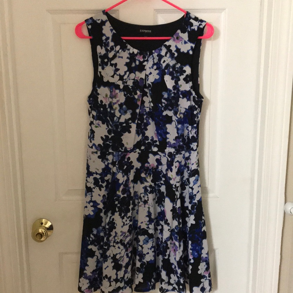 Blue & white cocktail dress